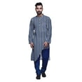 thumbnail image 1 of Atasi Designer Kurta Set For Boys Printed Long Kurta Pajama Summer Clothing, 1 of 4