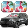 thumbnail image 1 of Fotbe Tropical Flamingo Pool Float Juego de 2 Piezas de Parasoles para Parabrisas | Bloqueador Solar para Auto | Accesorios Plegables para Protección Solar Interior-Large, 1 of 6