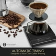 thumbnail image 5 of TIMEMORE Coffee Scale with Timer, Digital Coffee Scale with 0.1g Precise Graduation, Pour Over Drip Espresso Scale with Auto Timing Function, 2000 Grams, Black Mirror Plus, Black, 5 of 6