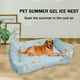thumbnail image 5 of Cama de enfriamiento para perros Dormir en verano Cama de seda de hielo fresca para perros pequeños y gatos Camas para mascotas lavables y transpirables con fondo antideslizante, mantener fresco para, 5 of 5