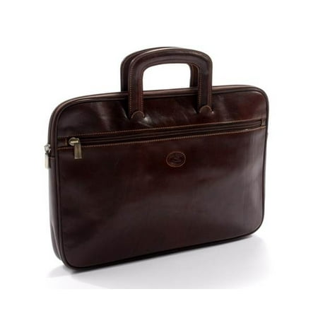 Tony Perotti Genoa Zip Around Top Handle Leather Document Case in (Best Laptop To Carry Around)
