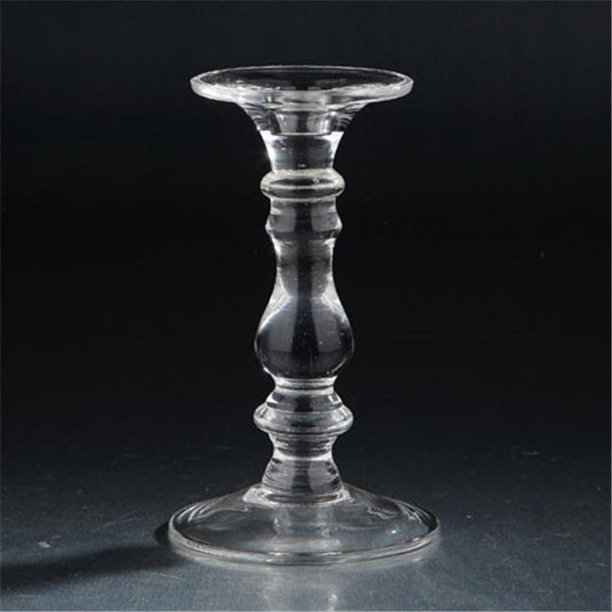 Diamond Star 40502 8 x 4.5 in. Glass Candle Holder, Clear