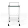 thumbnail image 3 of Bowery Hill Contemporary Metal 2-Tier Bar Cart in Chrome, 3 of 6
