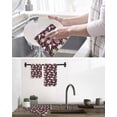 thumbnail image 5 of Easter Bunny Eggs Kitchen Dish Towels for Drying Dishes Set of 2, Spring Leaves Daisy Flowers Vintage Purple Waffle Weave Microfiber Hand Tea Bathroom Towels Quick Dry & Absorbent Towel 15.7x23.6, 5 of 7