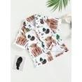 thumbnail image 5 of nvzhuang Western Baby Shirt Romper, Short Sleeve Cow Print Button Up Lapel Bodysuit Newborn Clothes, 5 of 9