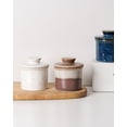 thumbnail image 7 of Ceramic Butter Crock, The Original Reactive Glaze Speckled White, Butter Dish with Water Line for Spreadable Fresh Butter & for Gift - Speckled White, 7 of 7