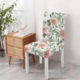 thumbnail image 4 of Floral Print Dining Chair Covers Set of 4 Lovely Tropical Flower and Leaves Pattern Washable Polyester Stretch Slipcovers Removable Seat Protector for Rustic Decor, 4 of 7