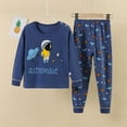 thumbnail image 6 of Lovskoo 2-12Y Children Cotton Pajamas Set Round Neck Underwear Set Boys And Girls Baby Spring And Summer Clothes Sleepwear Loungewear For Kids Blue, 6 of 6