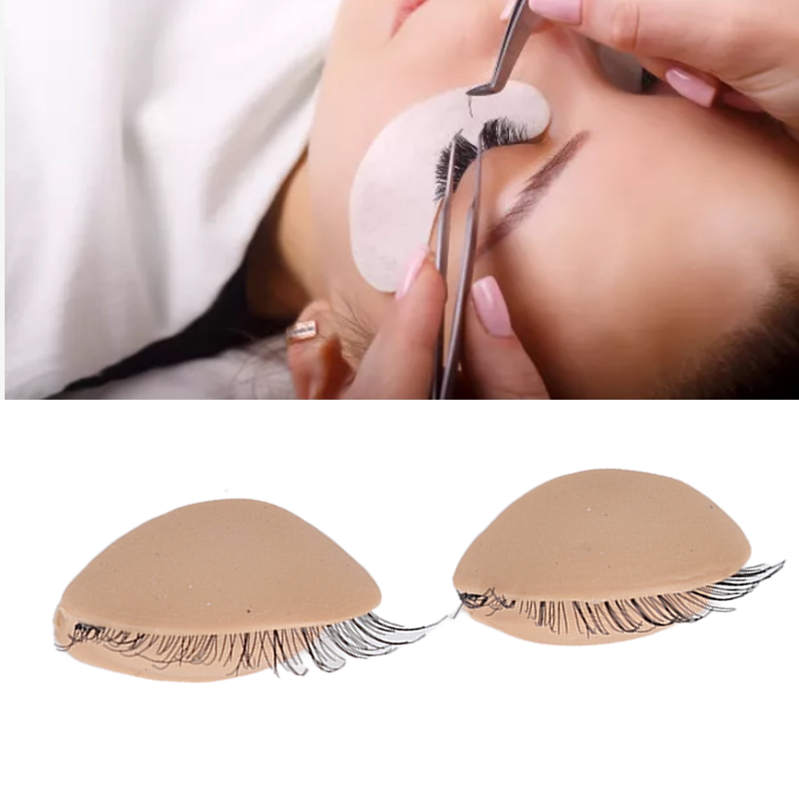 Karlge 3 Pairs Mannequin Head Eyelids with Eyelashes for Eyelash