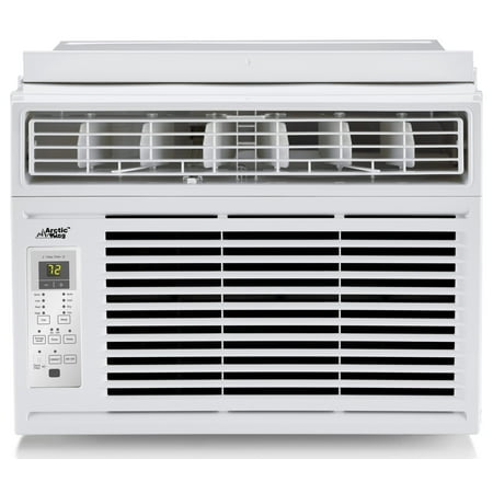 Arctic King 8000 BTU Window Air Conditioner with Remote Control for Medium Size Rooms, Black