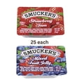 thumbnail image 3 of Smucker's Strawberry & Mixed Fruit Jelly Single Serve Cups – 0.5 oz Portions, 50 Count Bulk Pack – Individually Sealed Jelly Cups for Breakfast, To-Go Meals, Hotels & Food Service, 3 of 7