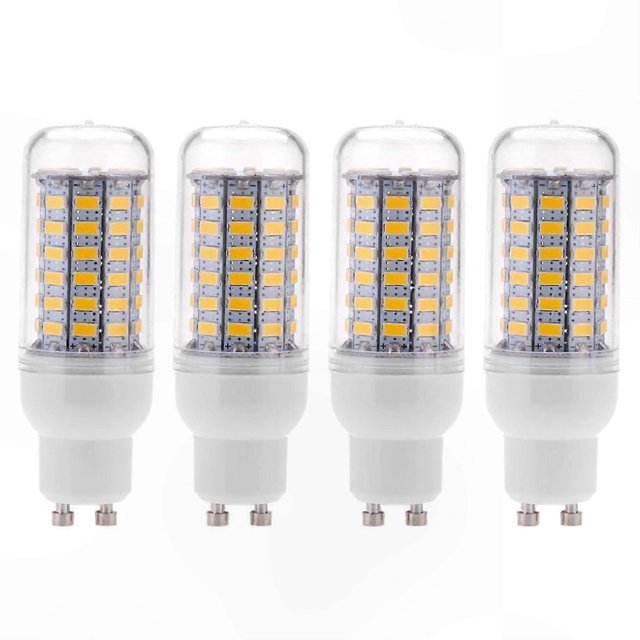Warm White 4-Pack GU10 LED Corn Bulbs 10W 69 SMD 5730 360° Energy Efficient Lighting 200-240V