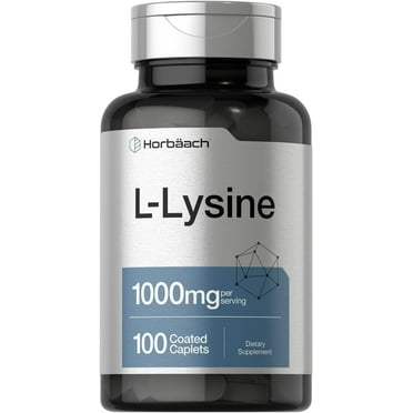 L-Lysine 1000mg | 100 Vegetarian Caplets | Free Form | by Horbaach