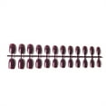 thumbnail image 2 of Vogacara 24 piezas de uñas postizas de ataúd resistentes a los arañazos de bailarina corta coloridas uñas acrílicas artificiales de color sólido DIY Juegos de manicura 12 púrpura Vogacara CE011412-12, 2 of 4