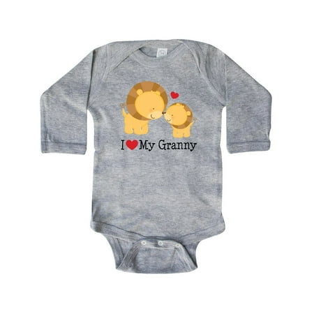 

Inktastic I Love My Granny Gift Baby Boy or Baby Girl Long Sleeve Bodysuit