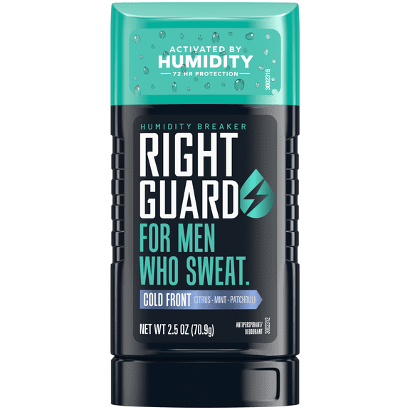 Right Guard Humidity Breaker Solid Antiperspirant & Deodorant for Men, Cold Front, 2.5 oz.