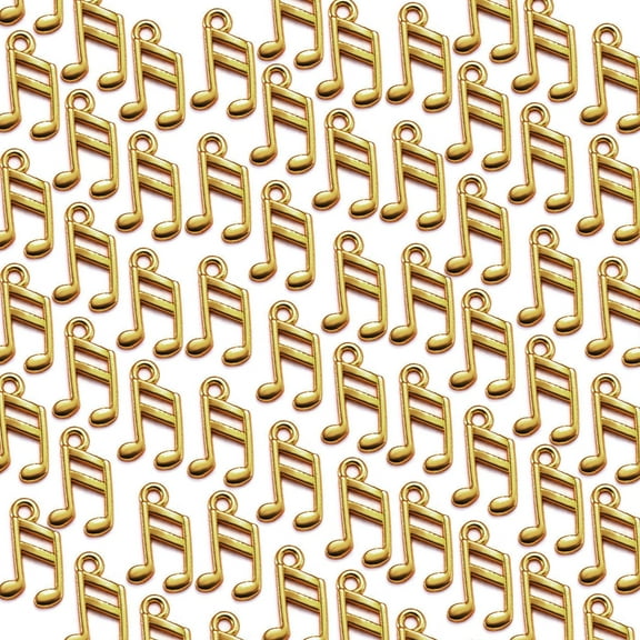 Set of 100 Musical Note Pendants for Unique Necklace and Bracelet Jewelry Charm
