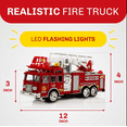 thumbnail image 3 of Wonderplay Fire Truck Toys for Kids - Fire Truck Play Set -Extending Ladder & Lights & Siren Sounds, 3 of 5