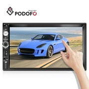 Podofo 7" HD 2 Din Car Radio Car Video Player Player MP5 Touch Screen Digital Display Bluetooth Multimedia Build-in Autoradio FM AUX USB SD Function , not included Backup Camera