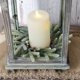 thumbnail image 1 of Adornos navideños, guirnalda de velas navideñas con forma de anillo, piñas, bayas rojas, ideal para armarios de cocina, centro de mesa navideño, portavelas de plástico., 1 of 9