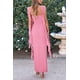 thumbnail image 2 of Vestido PRETTYGARDEN 2025 Verano Rosa Sin Mangas con Volantes Talla L, 2 of 8