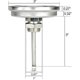 thumbnail image 5 of BBQ Charcoal Smoker Thermometer,76mm Stainless Steel Pizza Oven,BBQ Replacement PartsSilver, 5 of 5