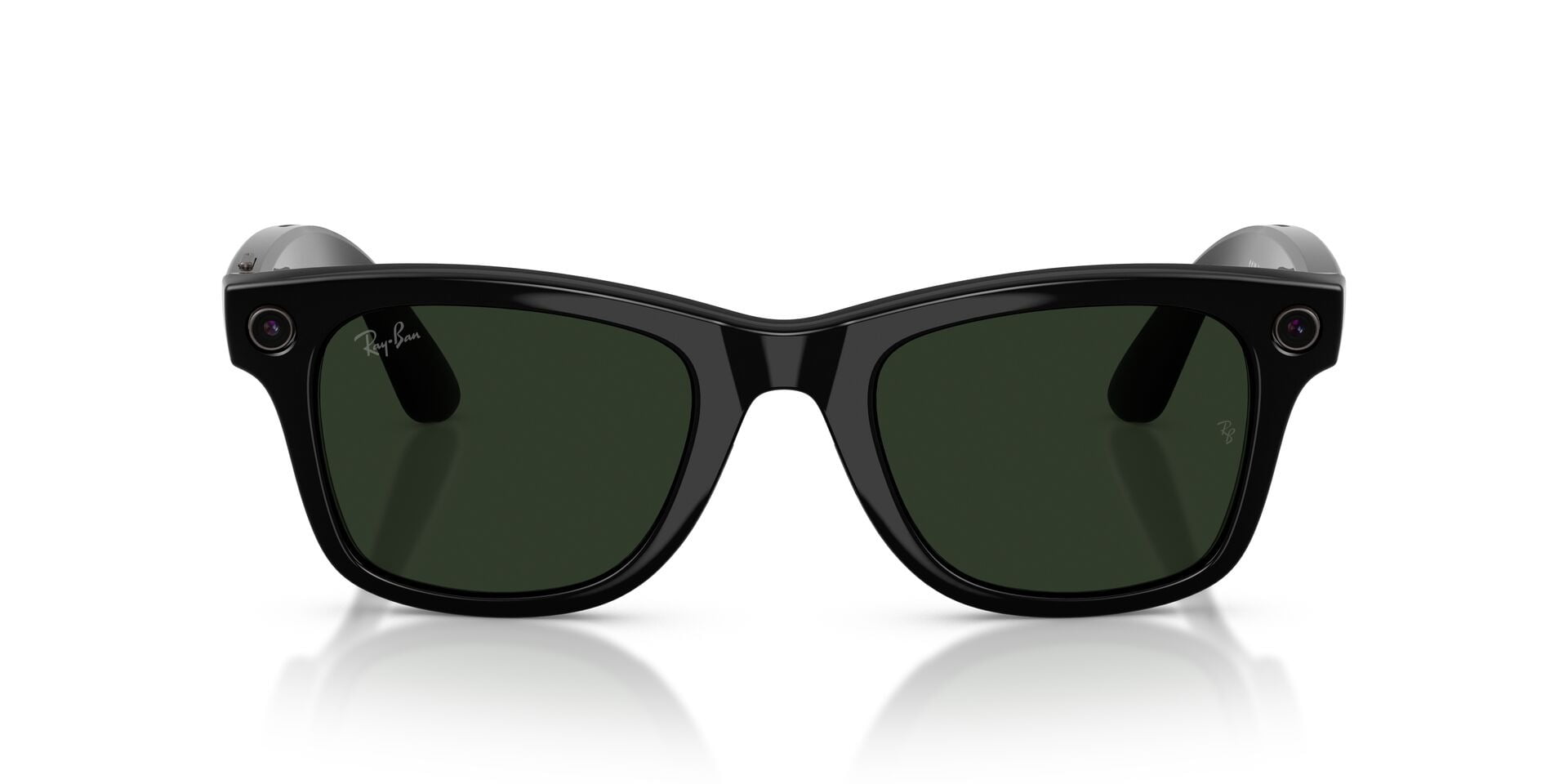 Ray-Ban Meta Wayfarer Gen 2 Smart Glasses, AI Meta Glasses with Photo and Video, Size 53, Shiny Black/Transitions Graphite Green