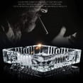thumbnail image 3 of Ashtray , Large Glass Ashtray for Cigarette Cigar , Clear Crystal Ash Trays Outdoor Glass Spuare Ashtrays (7x7inch),,F98475, 3 of 5