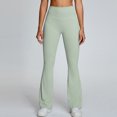 thumbnail image 2 of High Waist Belly Lift Lift Bottoms Outdoor Casual Running Yoga Fitness Pants(XL, Light Green), 2 of 5