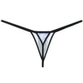 thumbnail image 3 of Botmois Men's Thongs Low-rise Soft Mini Tangas Contrast Color Bikini Briefs Ultrathin G-String Comfortable T-Back Underwear Purple Wave X, 3 of 3