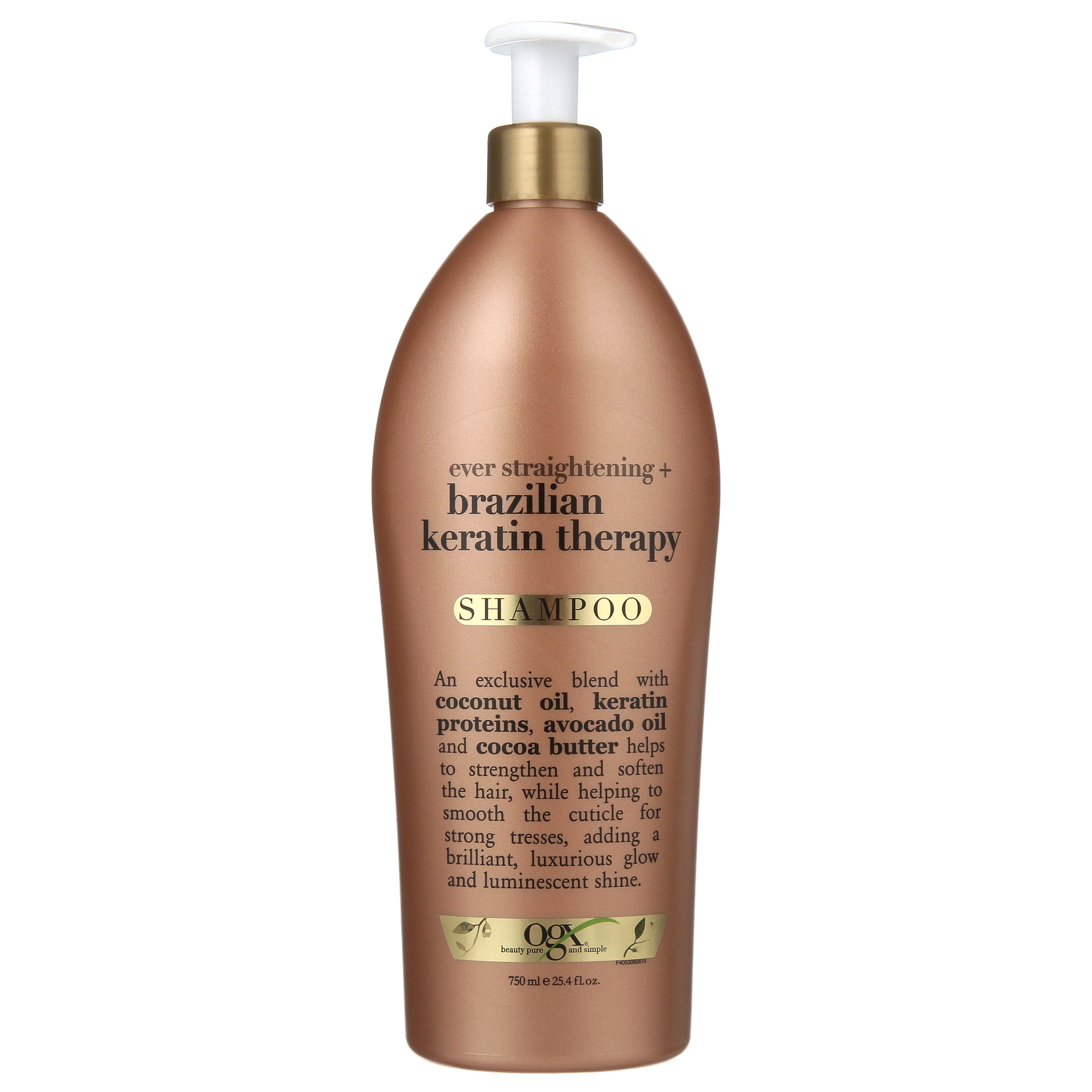 halstørklæde Glimte fascisme Ever Straightening + Brazilian Keratin Therapy Smoothing Shampoo with  Coconut Oil, Cocoa Butter & Avocado Oil for Lustrous, Shiny Hair, Paraben- Free, Sulfate-Free Surfactants, 25.4 Fl Oz - Walmart.com