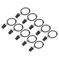 thumbnail image 1 of Unique Bargains Anneaux de Rideaux avec Pinces, Lot de 14 Anneaux à Pince pour Draperies, Crochets d'Anneaux à Pince pour Rideaux de 1,5 Po (Noir), 1 of 5