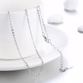 thumbnail image 3 of MasteelfCA 18K White Gold Round Cable Chain Diamond Pendant Necklace, 3 of 7