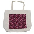 thumbnail image 1 of Flower Shopping Bag, Modern Design Watercolor with Floral Leaf Seemed Ombre Style Print, Eco-Friendly Reusable Bag for Groceries Beach and More, 15.5" X 14.5", Cream, by Ambesonne, 1 of 2