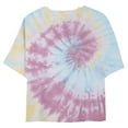 thumbnail image 3 of Junior's Pocahontas Hair In Wind With Sunflowers Crop Graphic Tee Tie Dye Medium, 3 of 4