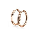 thumbnail image 2 of Paris Jewelry 14K Rose Gold Plated Hinge Seamless Hoop Earrings 10mm, 12mm, 14mm, 16mm, 20mm, 2 of 4