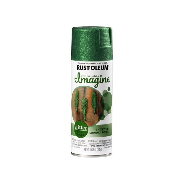 Pintura Rust-Oleum Imagine con purpurina en aerosol Kelly Green, 290 ml