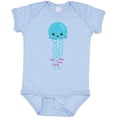 thumbnail image 3 of Inktastic Blue Jellyfish, Cute Jellyfish With Pink Ribbons Girls Baby Bodysuit, 3 of 5