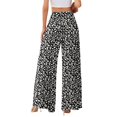 thumbnail image 6 of Women Summer High Waisted Cotton Linen Palazzo Pants Wide Leg Long Lounge Pant Dressy Long Lounge with Pockets, 6 of 6