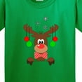 thumbnail image 4 of Inktastic Cute Christmas Reindeer with Red Nose, Ornaments and Bow Tie Youth T-Shirt, 4 of 5