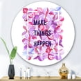 thumbnail image 1 of Designart - Make Things Happen - Traditional Metal Circle Wall Art, 1 of 5