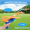 thumbnail image 4 of Growsly 3 Pack Airplane Launcher Toys, 12.6 inch Foam Glider LED Airplane, 2 Flight Modes Catapult Airplane Boy Toys Kids Outdoor Flying Toys Gifts 4-12 Years Old Kids, Green, Orange, Blue, 4 of 7