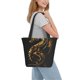 thumbnail image 2 of Balery Golden Dragon Tattoo Art Bolsa de Hombro con Diseño, Bolsa Grande y Duradera, Bolsa Versátil para Compras, 2 of 6