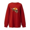 thumbnail image 3 of Blusa holgada de manga larga con estampado de otoño para mujer, suéter informal con cuello redondo, Tops, sudadera Fridja  fjkfkj7150, 3 of 4