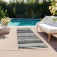 thumbnail image 5 of Addison Rugs Chantille Indoor/Outdoor Transitional Stripes Black Washable Runner Rug, 2'3" x 7'6", 5 of 5