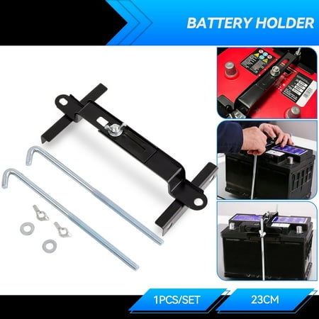 OEMASSIVE 23cm Car Adjustable Crossbar Storage Battery Hold Down Holder Bracket Rack Universal 9''