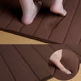 thumbnail image 3 of REGALWOVEN Memory Foam Bath Mat Absorbent Bathroom Rugs, 24" x 16" Coffee Color, 3 of 6