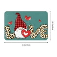 thumbnail image 3 of Balery Love Gnomes Doormat, Durable Flannel Fabric, Waterproof Stain and Fade Resistant, Low Profile,Indoor Outdoor Door Mats, Easy Clean Patio Entrance Mat, 16x24in, 3 of 9