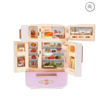 Valessati Kids Kitchen Fridge Play Set with Lights and Sounds