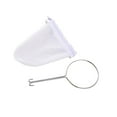 thumbnail image 1 of Stainless Steel Handle Ring Coffee Cloth Strainer Kitchen Tea Cloth Strainer Filter Sock Bag L, 1 of 9